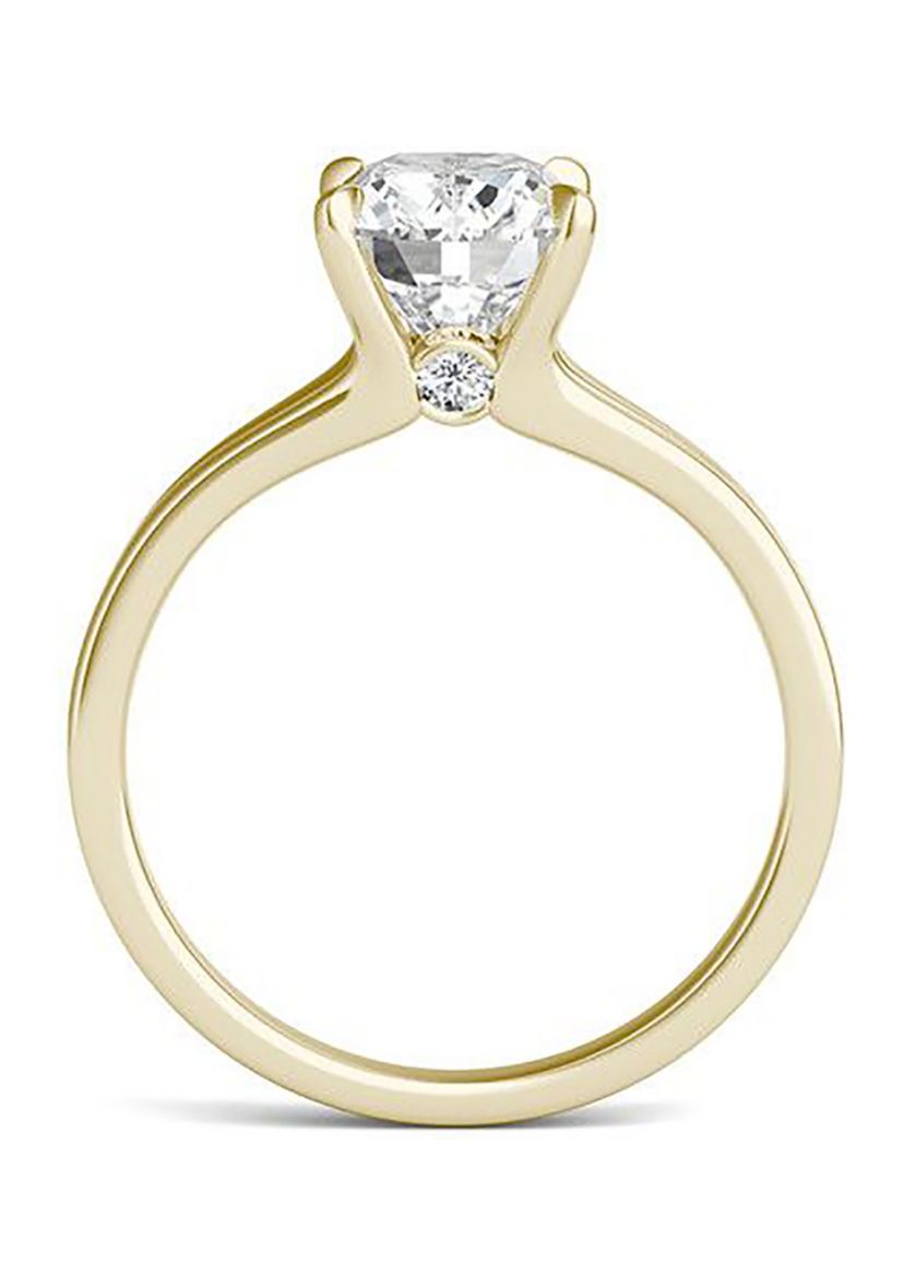 Charles & Colvard 2.36 ct. t.w. Lab Created Elongated Cushion Moissanite Solitaire Ring in 14k Gold