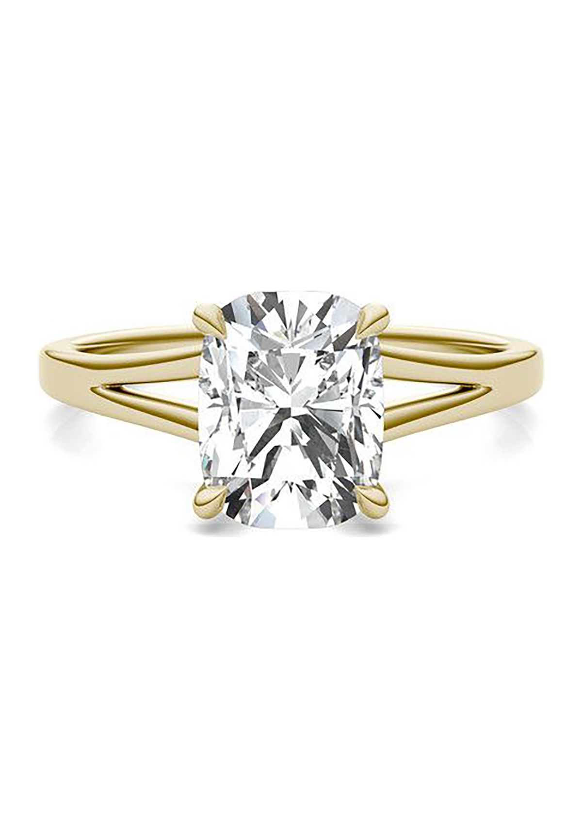 Charles & Colvard 2.36 ct. t.w. Lab Created Elongated Cushion Moissanite Solitaire Ring in 14k Gold