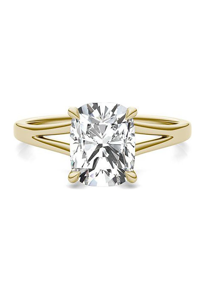 Charles & Colvard 2.36 ct. t.w. Lab Created Elongated Cushion Moissanite Solitaire Ring in 14k Gold