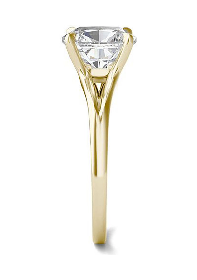 Charles & Colvard 2.36 ct. t.w. Lab Created Elongated Cushion Moissanite Solitaire Ring in 14k Gold
