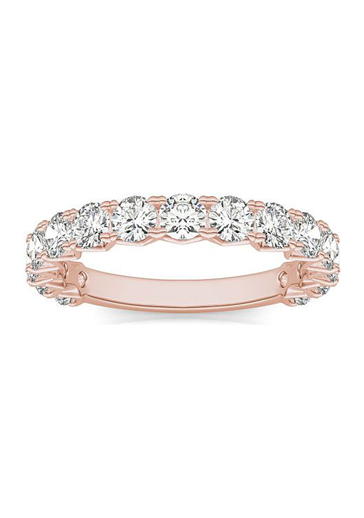 Charles & Colvard 1.5 ct. t.w. Lab Created 3.0mm Moissanite Semi-Eternity Band in 14k Gold