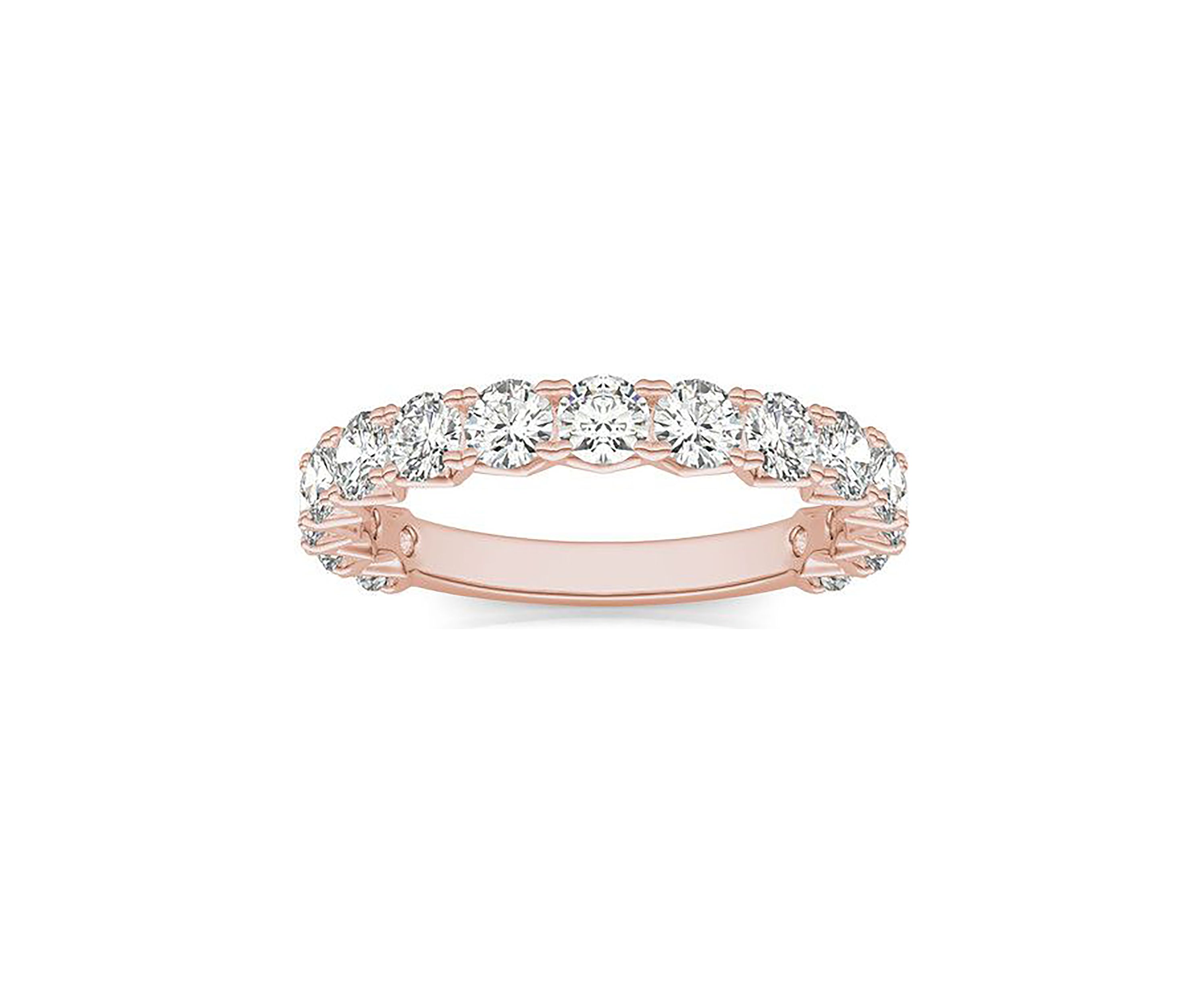 Charles & Colvard 1.5 ct. t.w. Lab Created 3.0mm Moissanite Semi-Eternity Band in 14k Gold