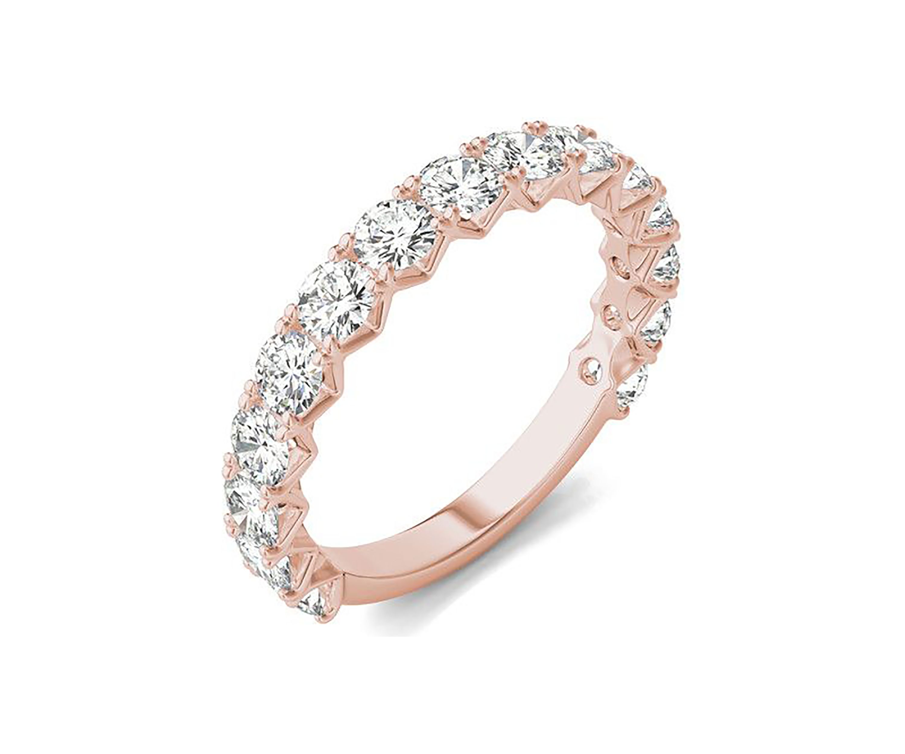 Charles & Colvard 1.5 ct. t.w. Lab Created 3.0mm Moissanite Semi-Eternity Band in 14k Gold