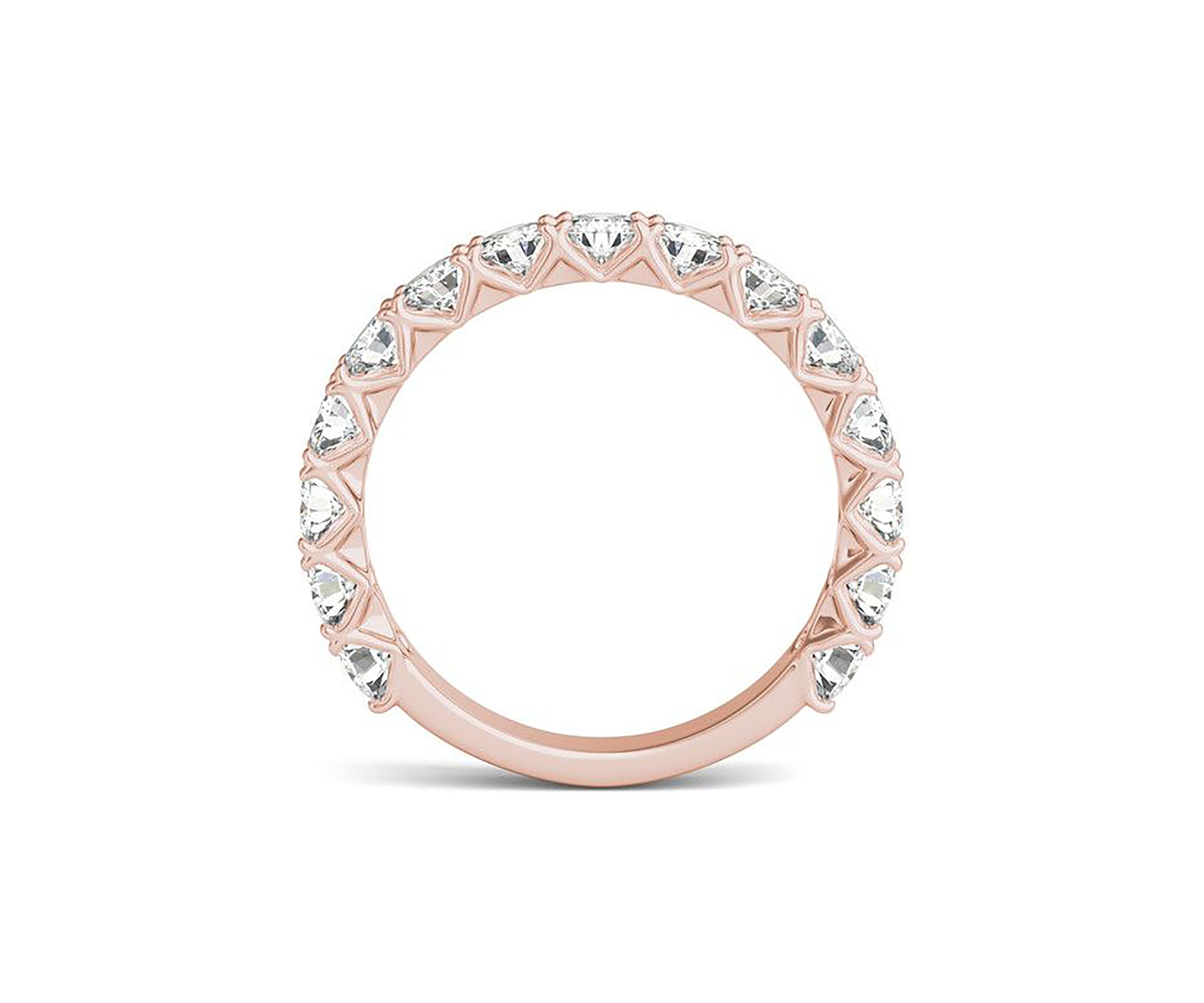 Charles & Colvard 1.5 ct. t.w. Lab Created 3.0mm Moissanite Semi-Eternity Band in 14k Gold