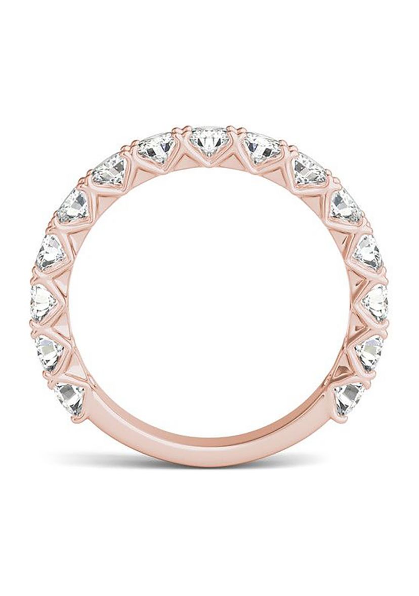 Charles & Colvard 1.5 ct. t.w. Lab Created 3.0mm Moissanite Semi-Eternity Band in 14k Gold