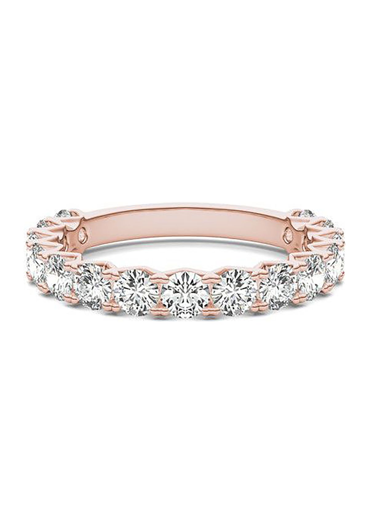 Charles & Colvard 1.5 ct. t.w. Lab Created 3.0mm Moissanite Semi-Eternity Band in 14k Gold