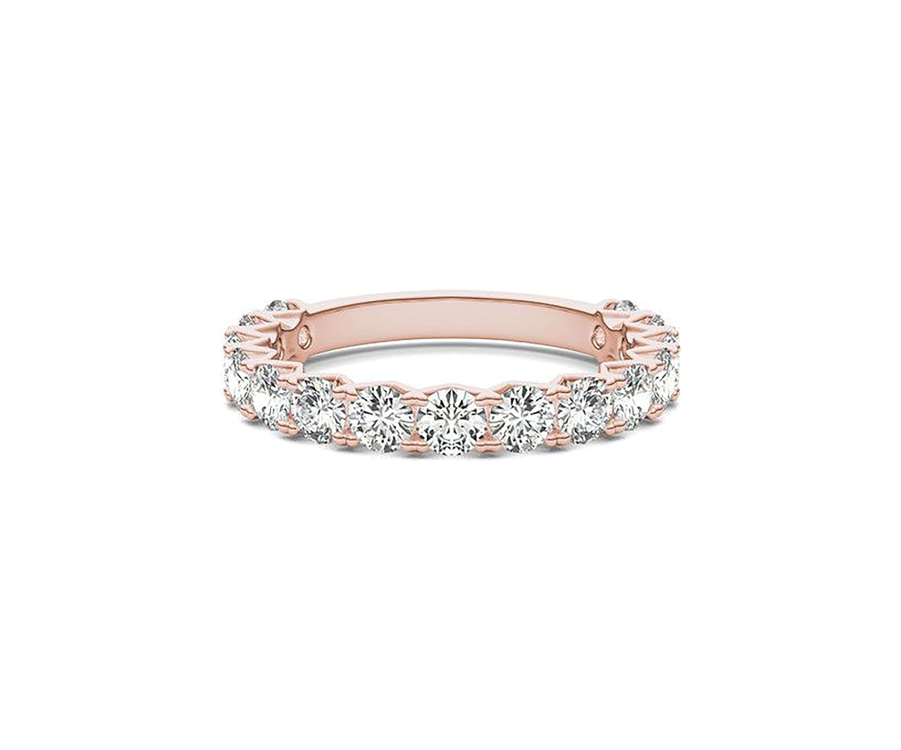 Charles & Colvard 1.5 ct. t.w. Lab Created 3.0mm Moissanite Semi-Eternity Band in 14k Gold