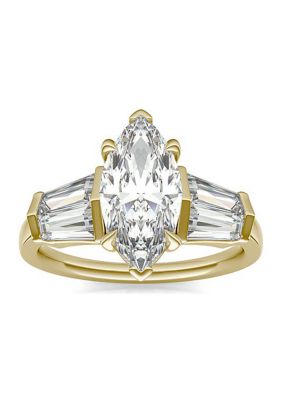 Charles & Colvard 3.36 Ct. T.w. Lab Created Marquise Moissanite Five Stone Engagement Ring In 14K Gold