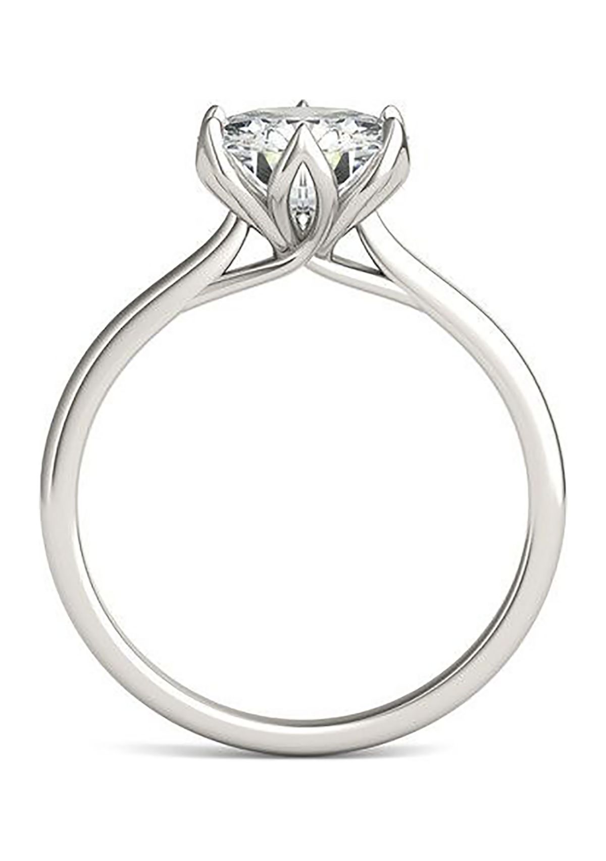 Charles & Colvard 1.9 ct. t.w. Lab Created Round Moissanite Floral Solitaire Ring in 14k Gold