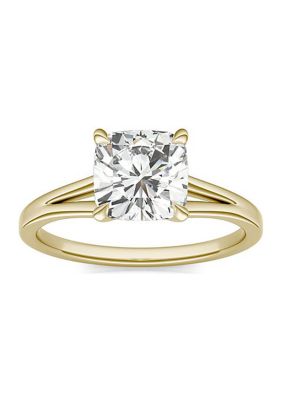 Charles & Colvard 2.06 Ct. T.w. Lab Created Cushion Cut Moissanite Solitaire Ring In 14K Gold