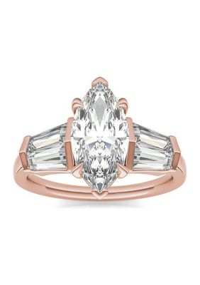Charles & Colvard 3.36 Ct. T.w. Lab Created Marquise Moissanite Five Stone Engagement Ring In 14K Gold, 9 -  0194172266576
