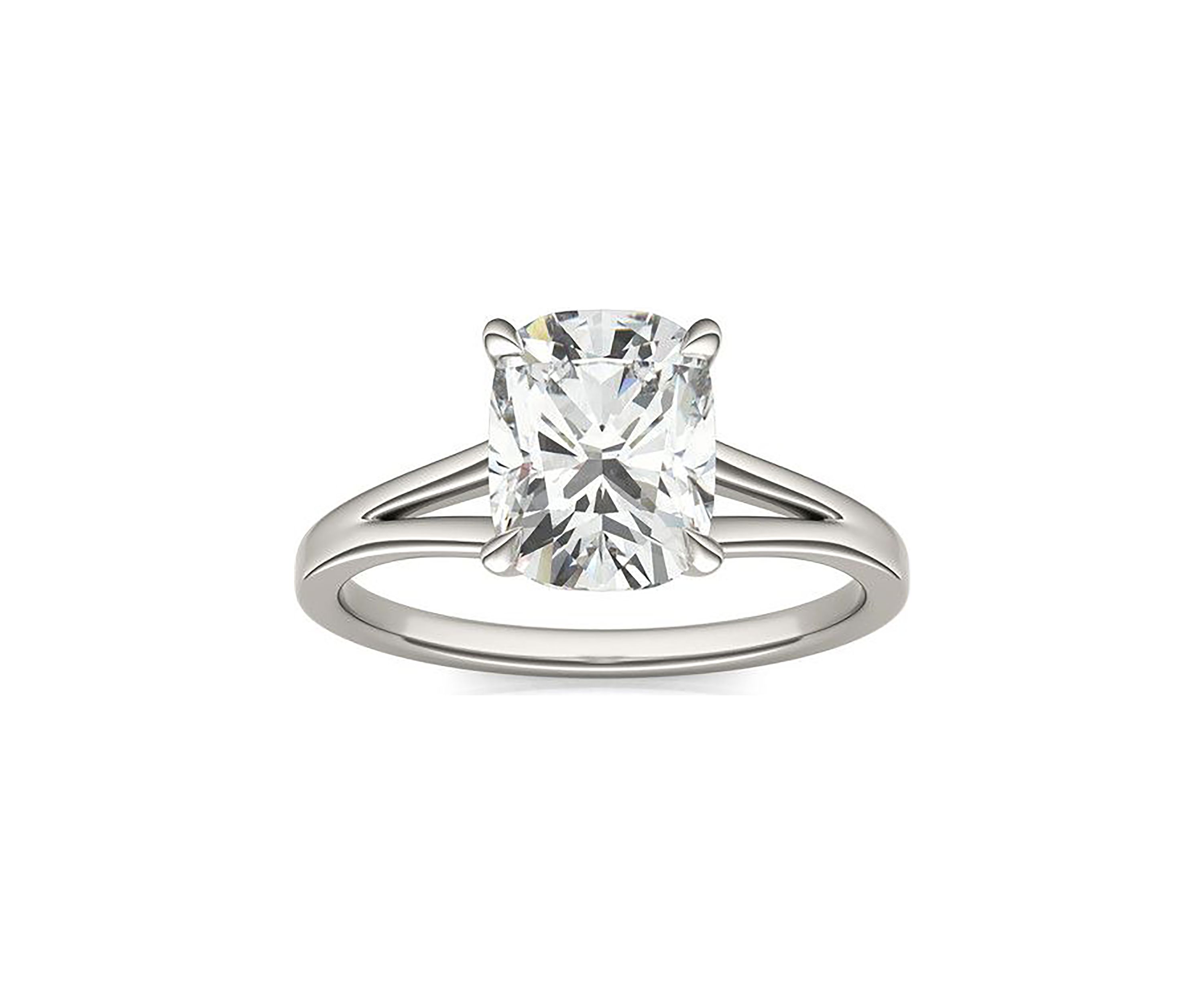 Charles & Colvard 2.36 ct. t.w. Lab Created Elongated Cushion Moissanite Solitaire Ring in 14k Gold