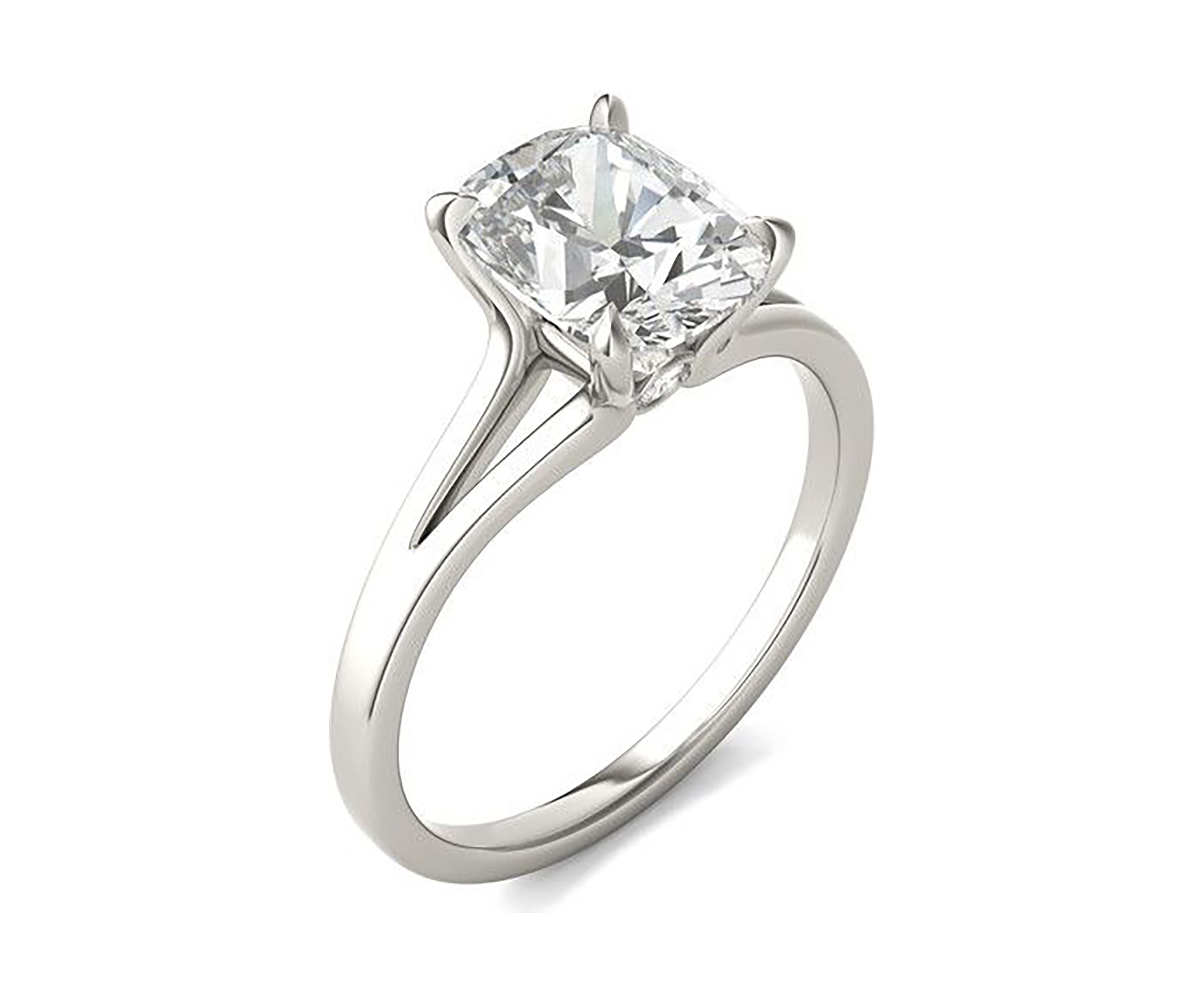 Charles & Colvard 2.36 ct. t.w. Lab Created Elongated Cushion Moissanite Solitaire Ring in 14k Gold