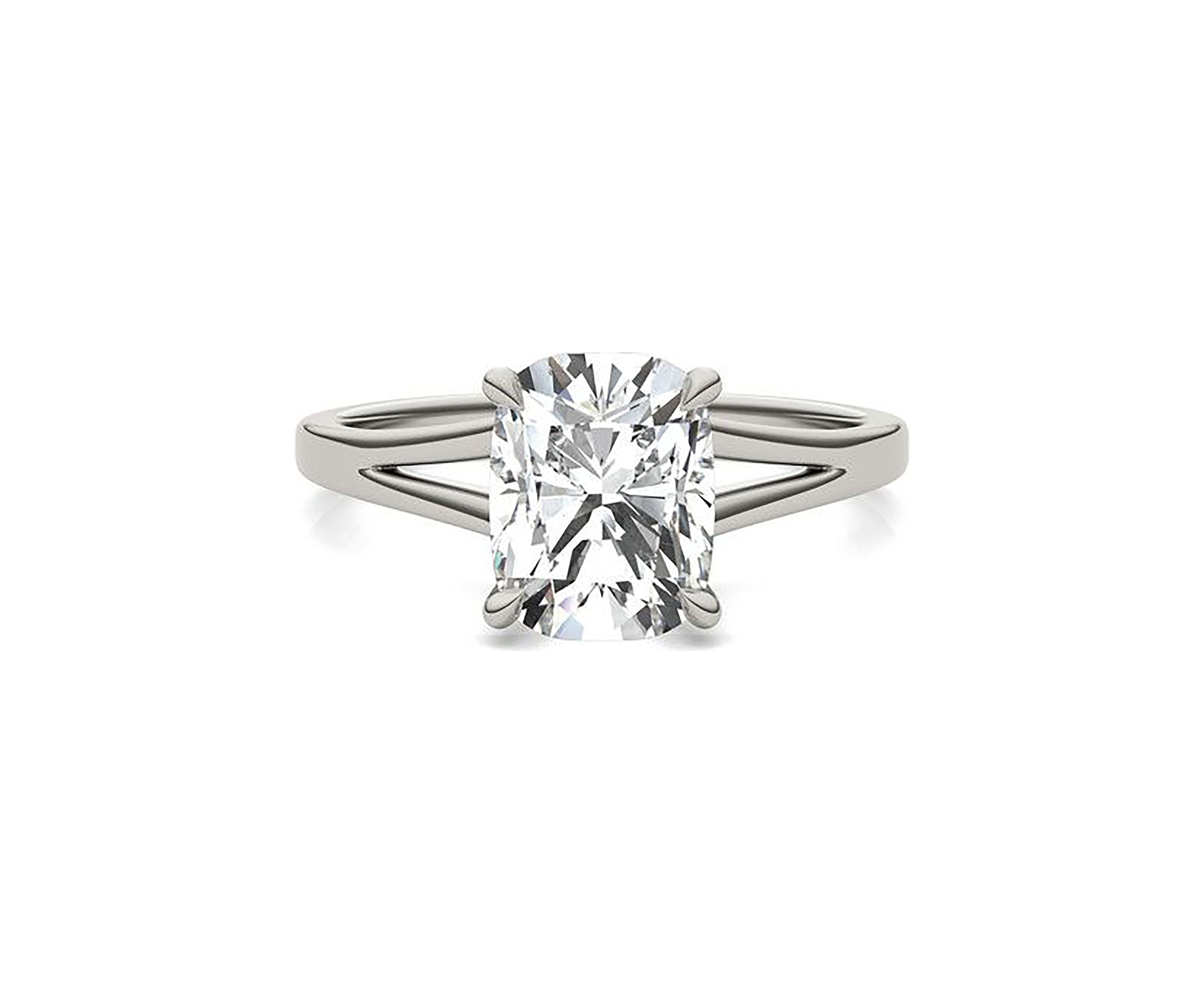 Charles & Colvard 2.36 ct. t.w. Lab Created Elongated Cushion Moissanite Solitaire Ring in 14k Gold