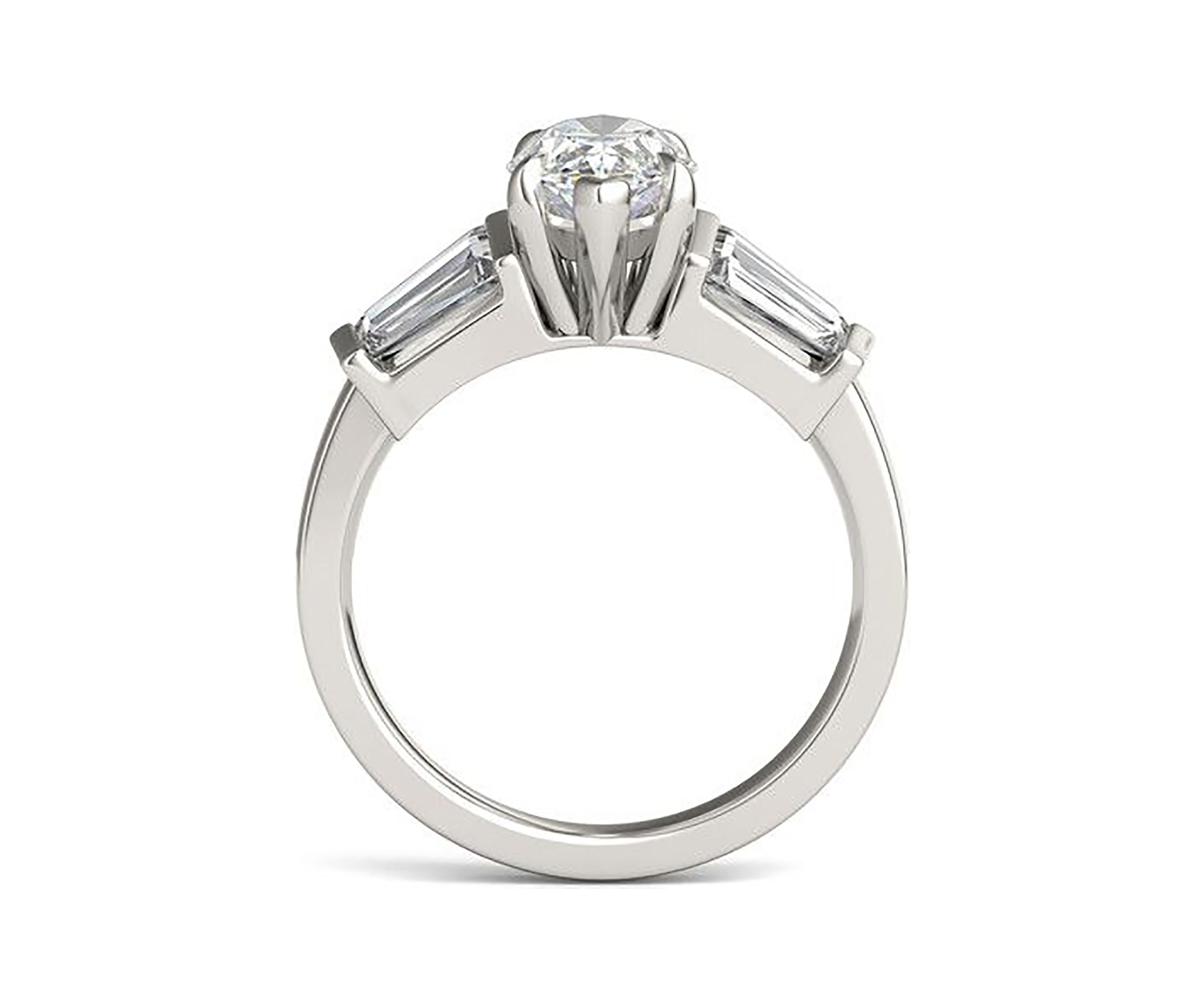 Charles & Colvard 3.36 ct. t.w. Lab Created Marquise Moissanite Five Stone Engagement Ring in 14k Gold