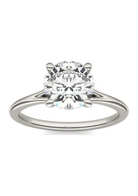 Charles & Colvard 1.90 Ct. T.w. Lab Created Round Moissanite Solitaire Ring In 14K Gold, White, 7 -  0194172268150