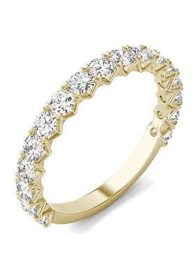 Charles & Colvard 1.08 Ct. T.w. Lab Created 2.5Mm Moissanite Semi-Eternity Band In 14K Gold, Yellow, 6 -  0194172266941