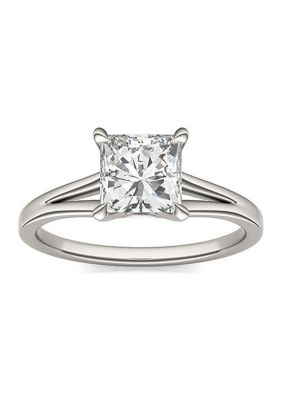 Charles & Colvard 1.26 Ct. T.w. Lab Created Princess Cut Moissanite Solitaire Ring In 14K Gold, White -  0194172265296