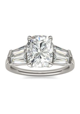 Charles & Colvard 3.46 ct. t.w. Lab Created Elongated Cushion Moissanite Five Stone Engagement Ring in 14k Gold, White, 5 -  0194172266231