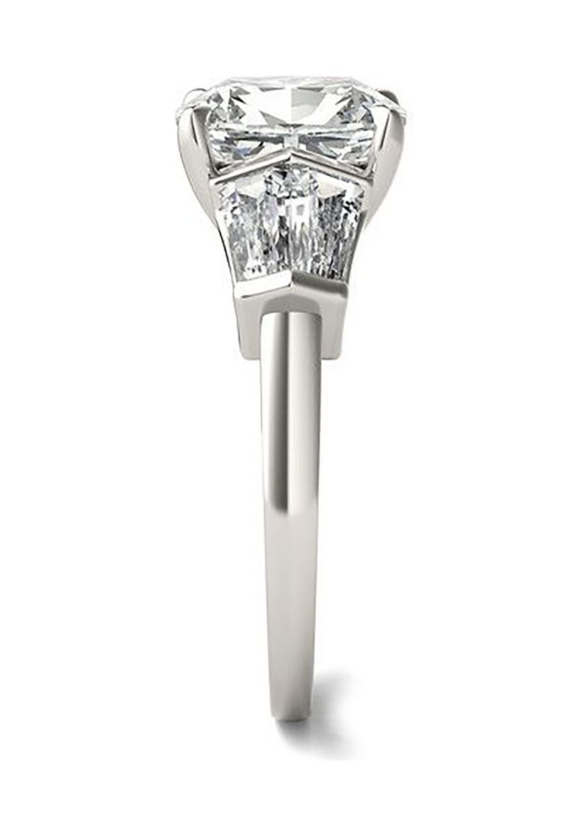 Charles & Colvard 3.46 ct. t.w. Lab Created Elongated Cushion Moissanite Five Stone Engagement Ring in 14k Gold