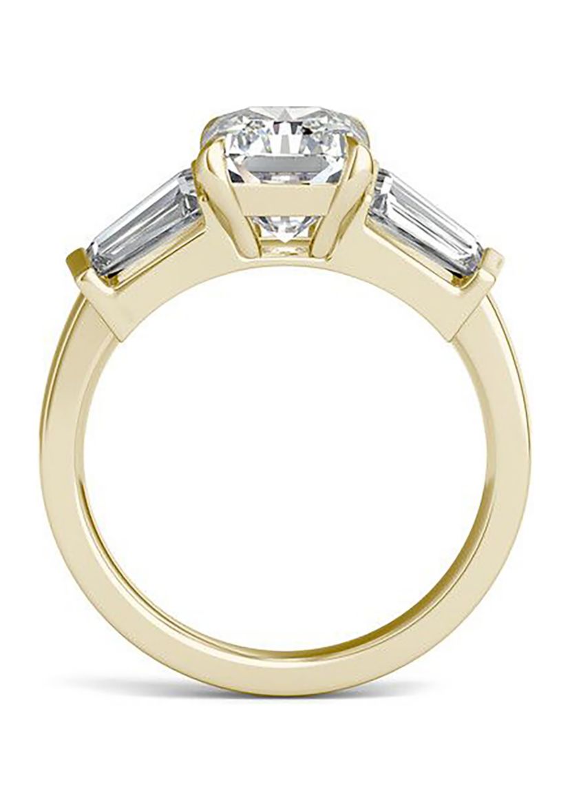 Charles & Colvard 3.86 ct. t.w. Lab Created Radiant Cut Five Stone Engagement Ring in 14k Gold