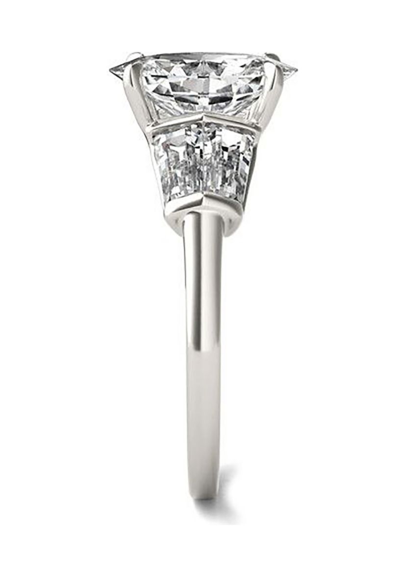 Charles & Colvard 3.46 ct. t.w. Lab Created Elongated Oval Moissanite Five Stone Engagement Ring in 14k Gold