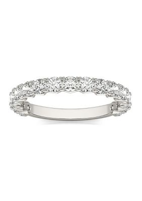 Charles & Colvard 1.08 Ct. T.w. Lab Created 2.5Mm Moissanite Semi-Eternity Band In 14K Gold