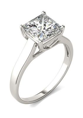 Charles & Colvard 1.92 ct. t.w. Lab Created Princess Cut Moissanite Solitaire Ring 14k Gold