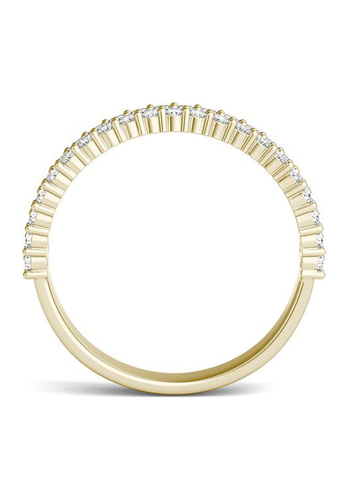 Charles & Colvard 0.62 ct. t.w. Lab Created Two-Row Moissanite Band in 14k Gold