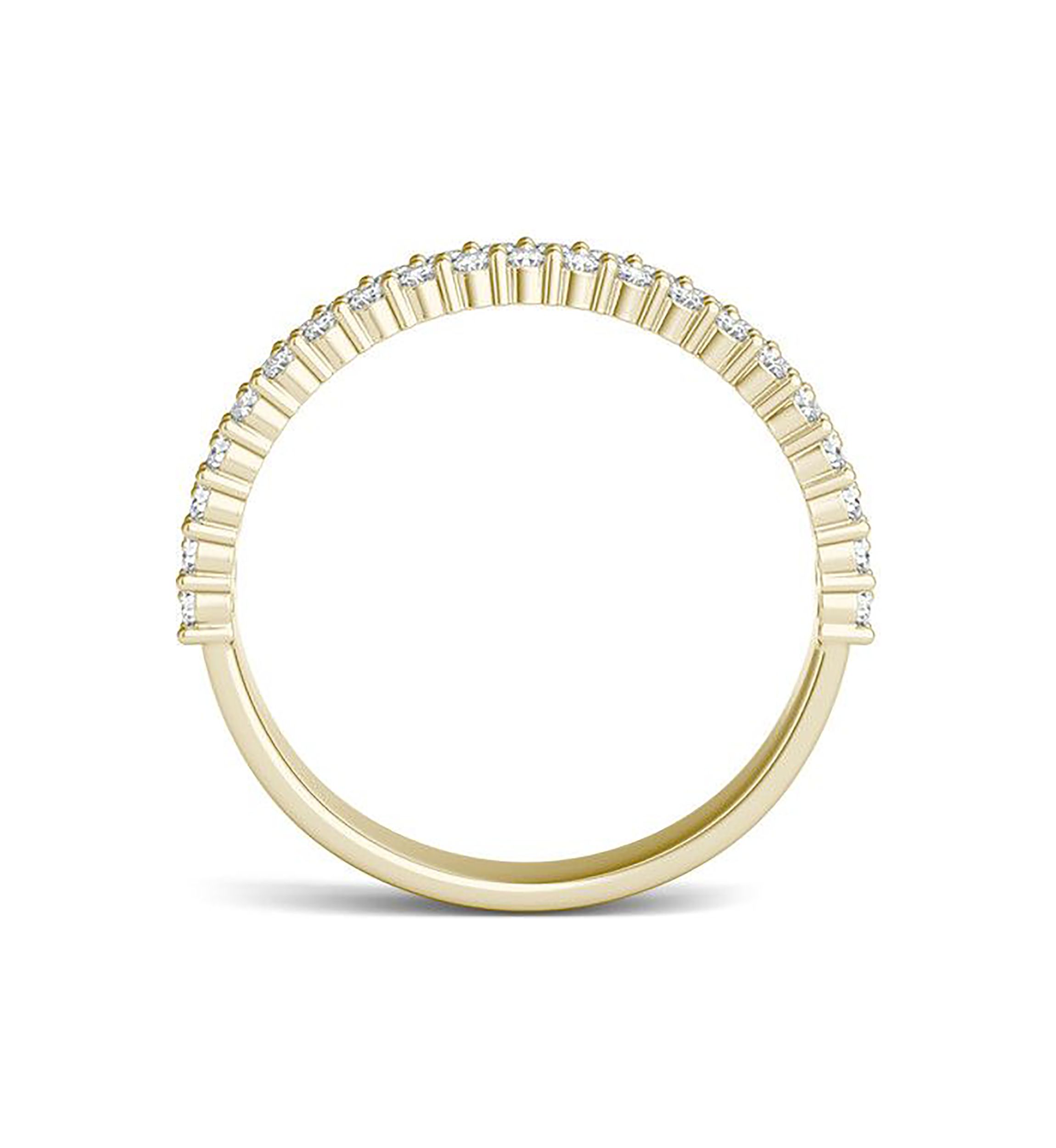 Charles & Colvard 0.62 ct. t.w. Lab Created Two-Row Moissanite Band in 14k Gold