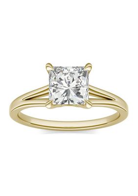 Charles & Colvard 1.26 Ct. T.w. Lab Created Princess Cut Moissanite Solitaire Ring In 14K Gold
