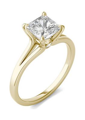 Charles & Colvard 1.26 ct. t.w. Lab Created Princess Cut Moissanite Solitaire Ring 14k Gold
