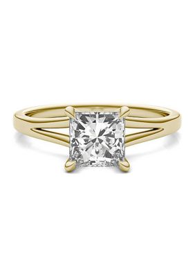 Charles & Colvard 1.26 ct. t.w. Lab Created Princess Cut Moissanite Solitaire Ring 14k Gold