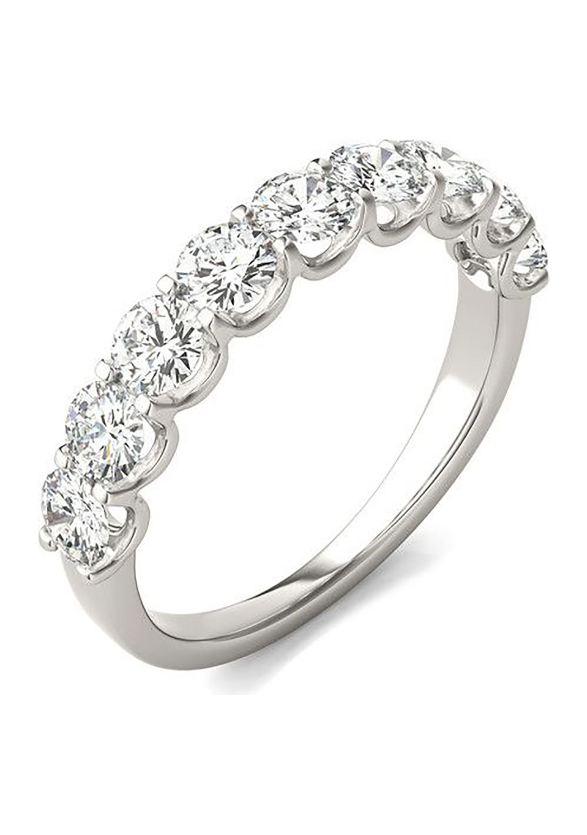 Charles & Colvard 1.44 ct. t.w. Lab Created 3.5mm Moissanite Anniversary Band in 14k Gold