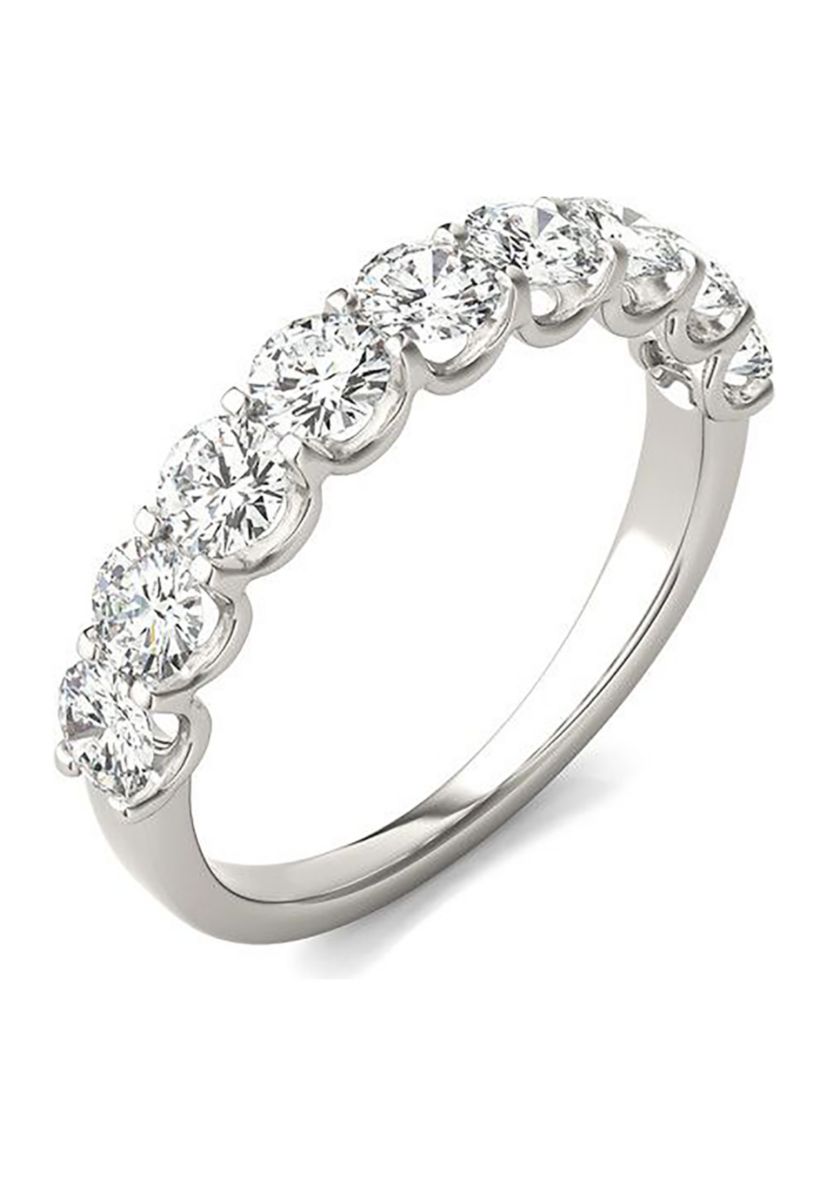 Charles & Colvard 1.44 ct. t.w. Lab Created 3.5mm Moissanite Anniversary Band in 14k Gold