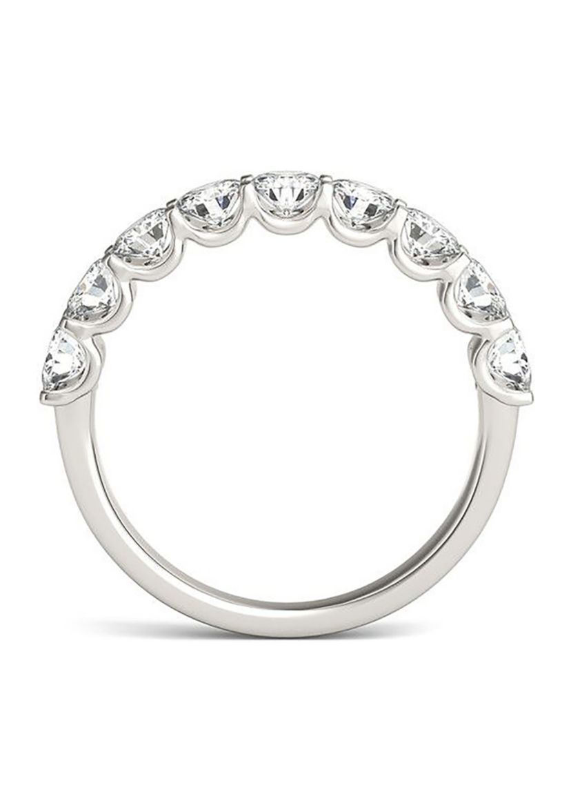 Charles & Colvard 1.44 ct. t.w. Lab Created 3.5mm Moissanite Anniversary Band in 14k Gold