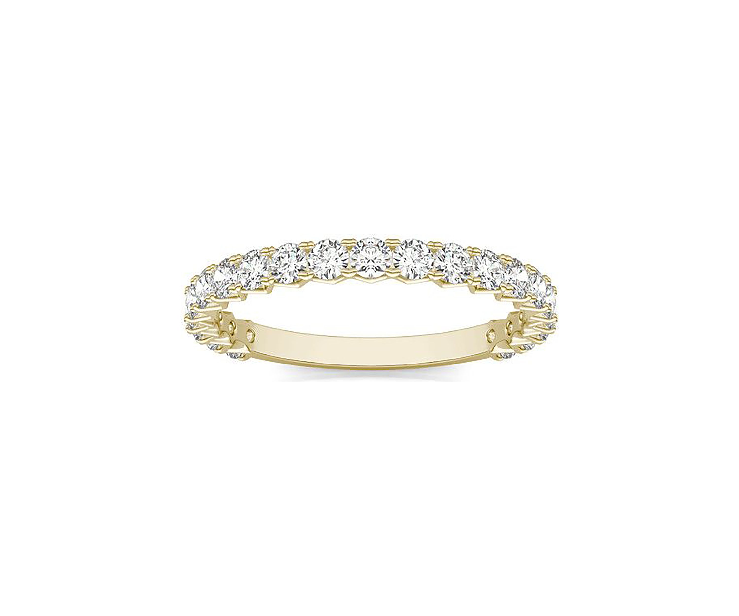 Charles & Colvard 0.74 ct. t.w. Lab Created 2.1mm Moissanite Semi-Eternity Band in 14k Gold