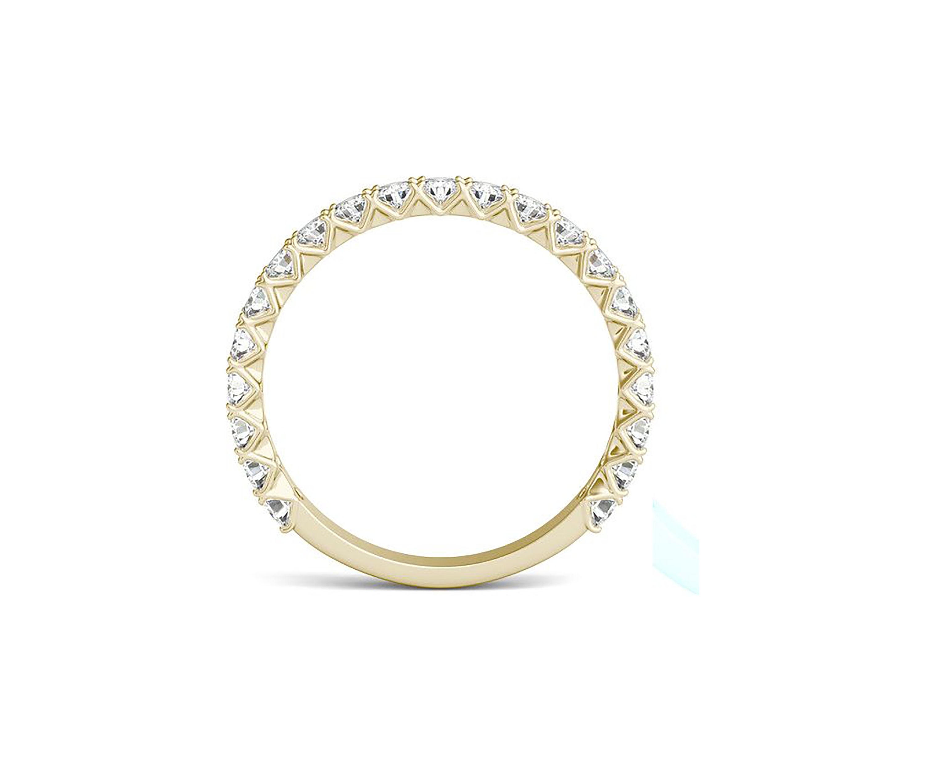 Charles & Colvard 0.74 ct. t.w. Lab Created 2.1mm Moissanite Semi-Eternity Band in 14k Gold