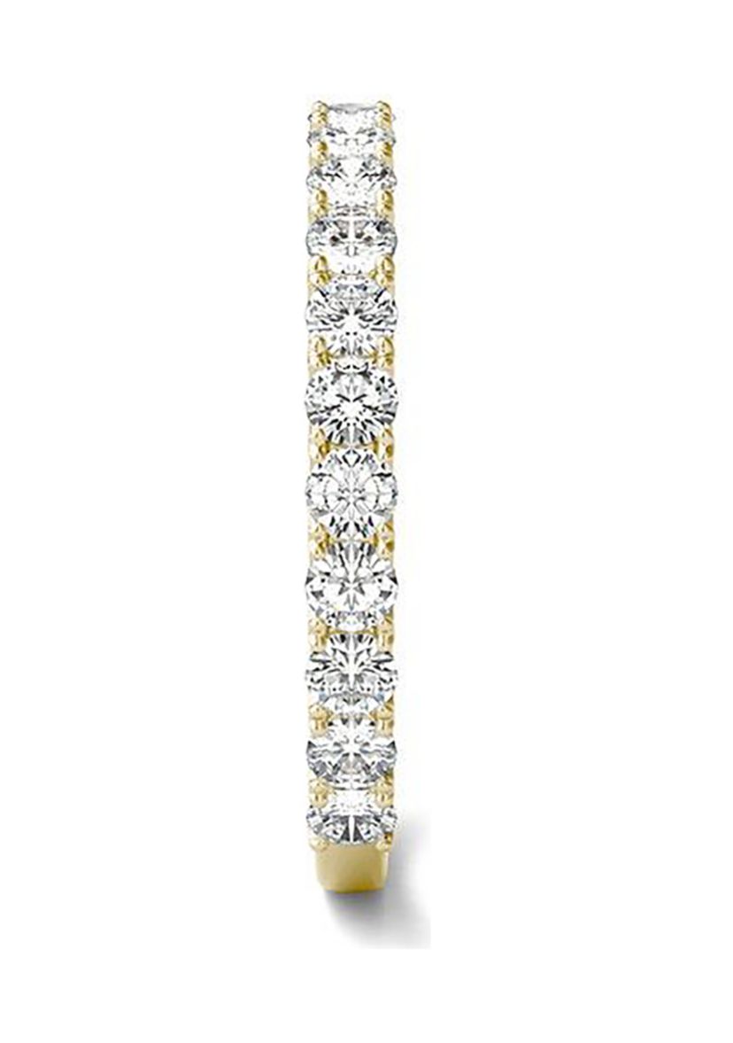 Charles & Colvard 0.74 ct. t.w. Lab Created 2.1mm Moissanite Semi-Eternity Band in 14k Gold