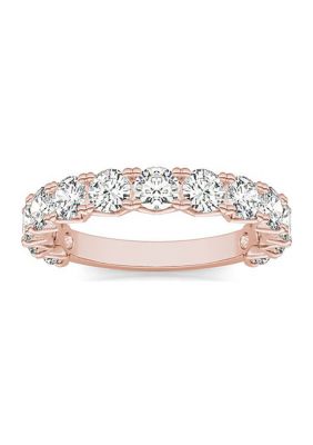 Charles & Colvard 2.08 Ct. T.w. Lab Created 3.5Mm Moissanite Semi-Eternity Band In 14K Gold