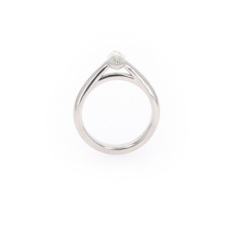 Lab Created Sterling Silver 0.70ct. tw. Moissanite Marquise Solitaire Ring