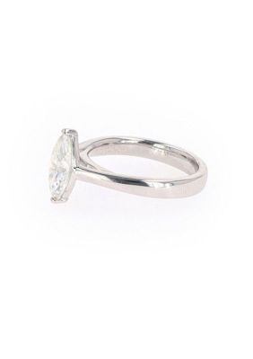 Lab Created Sterling Silver 1.80ct. tw. Moissanite Marquise Solitaire Ring