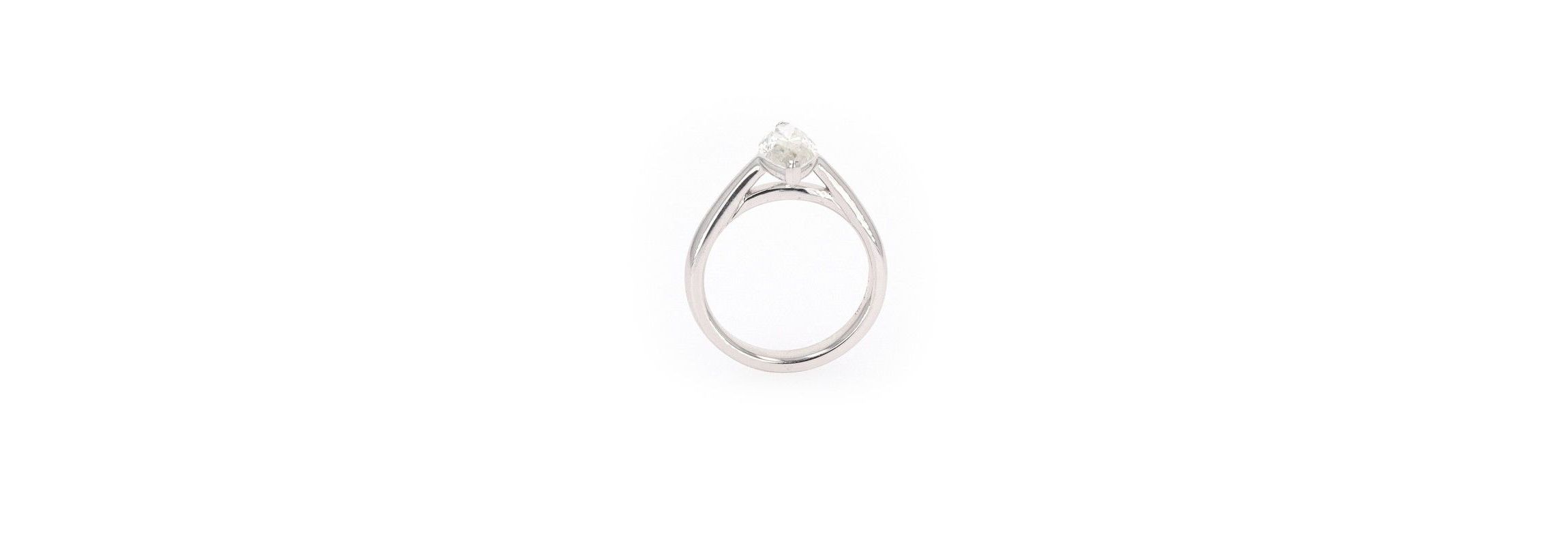 Lab Created Sterling Silver 1.80ct. tw. Moissanite Marquise Solitaire Ring