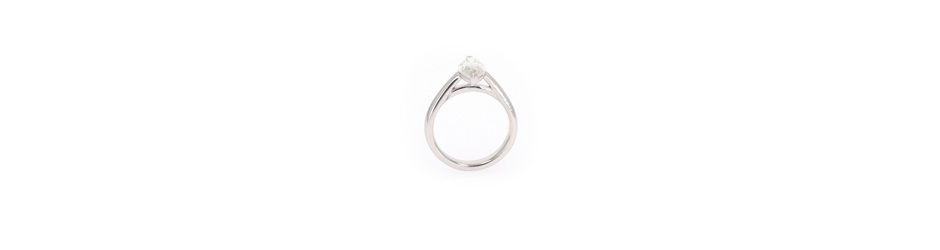 Lab Created Sterling Silver 1.80ct. tw. Moissanite Marquise Solitaire Ring