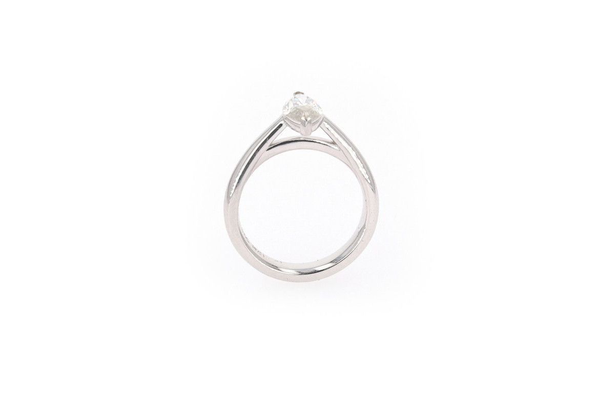 Lab Created Sterling Silver 1.40ct. tw. Moissanite Marquise Solitaire Ring