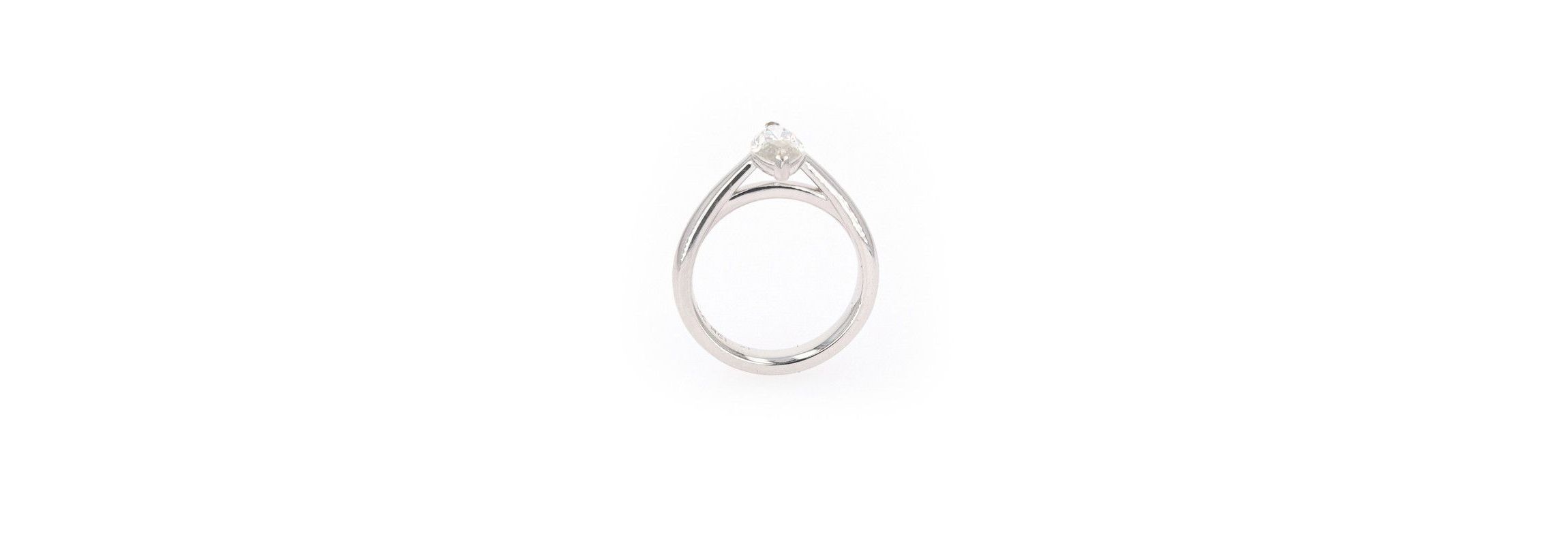 Lab Created Sterling Silver 1.40ct. tw. Moissanite Marquise Solitaire Ring