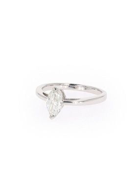 Lab Created Sterling Silver 0.70ct. tw. Moissanite Marquise Solitaire Ring