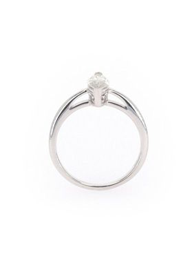 Lab Created Sterling Silver 0.70ct. tw. Moissanite Marquise Solitaire Ring