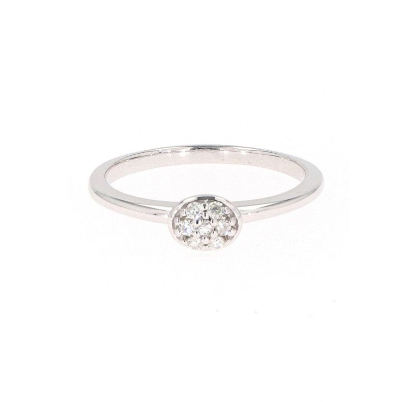 Lab Created Sterling Silver 0.09ct. tw. Moissanite Fashion Ring