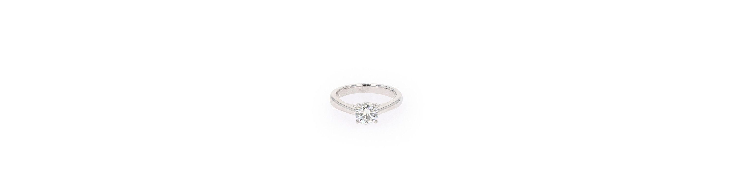 Lab Created Sterling Silver 1.00ct. tw. Moissanite Round Solitaire Ring